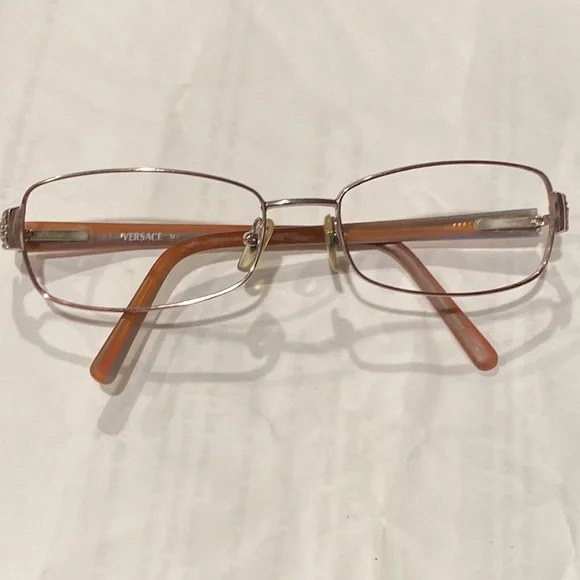 VERSACE GLASSES 🤓 light pink sides rose pink metal frame only made in Italy